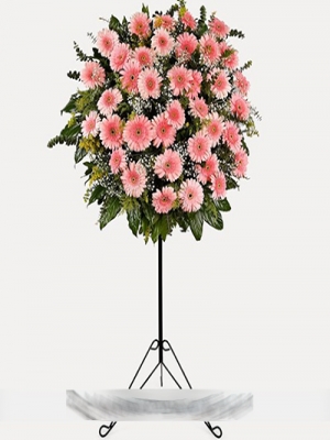  Körfez Çiçek - Pembe Gerbera Ferforje