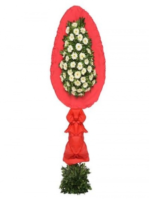 Körfez Çiçek - Beyaz Gerbera Sepet/Çelenk